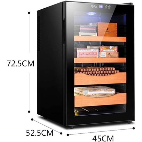 Barware Cigar Cabinet Electronic Cigar Cabinet Refrigerator Energy-Saving Humidor Large-Capacity Cigar Box High-end Smoking Set Cigar Thermoelectric Cooler Humidifier Intelligent Gift for Men Father