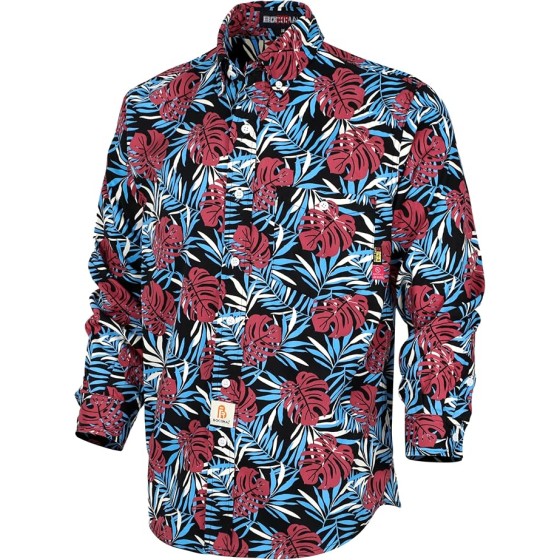 BOCOMAL FR Shirts Printed Paisley/Hawaii Lightweight Pearl Snaps/Button Down Flame Resistant NFPA2112 CAT2 Work Shirt