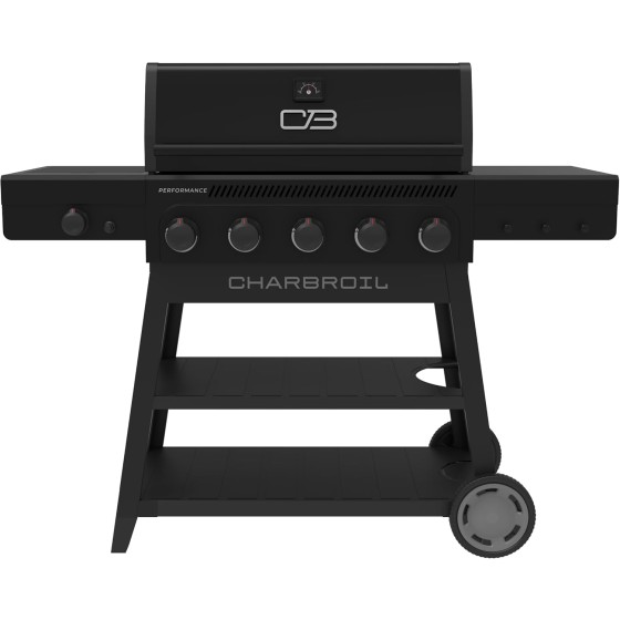 Charbroil® Performance Series™ 5-Burner Gas Grill Cart with Side Burner, Black - 463254125